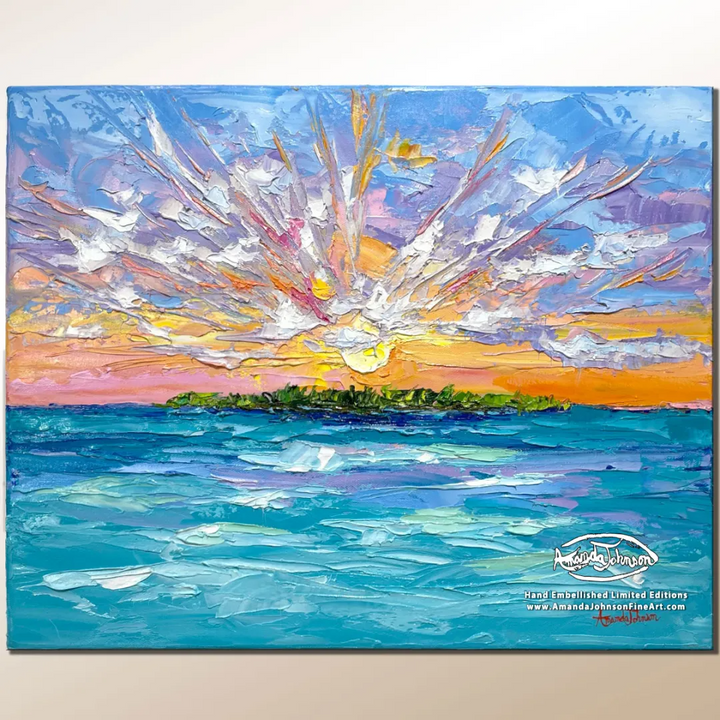 Keys Sunset- LE Giclee On Canvas