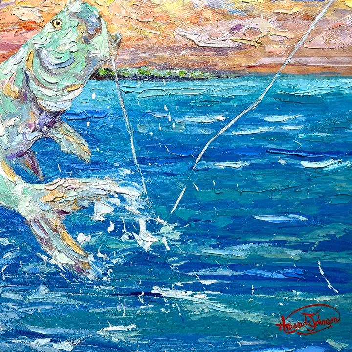 Tarpon Leap – LE Giclee On Canvas