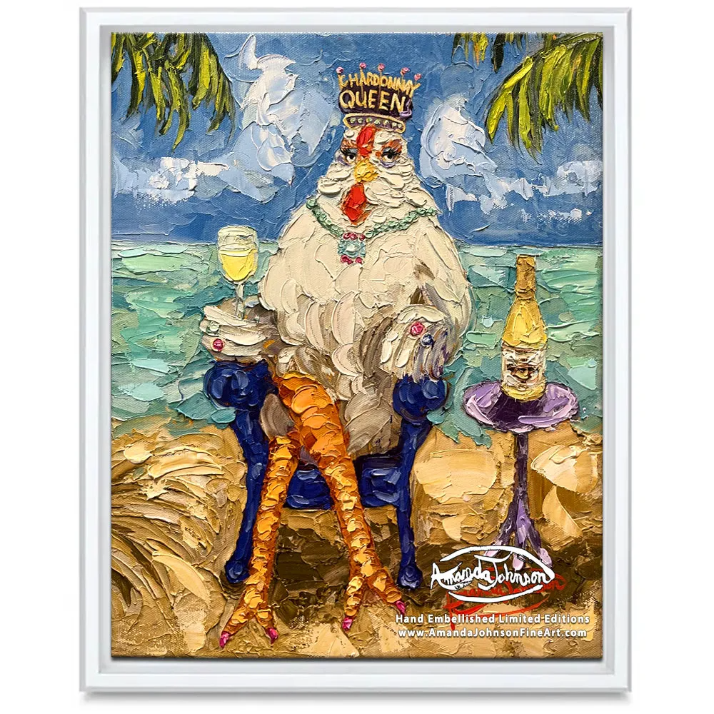 The Royal Chardonnay Queen – LE Embellished Canvas Giclee
