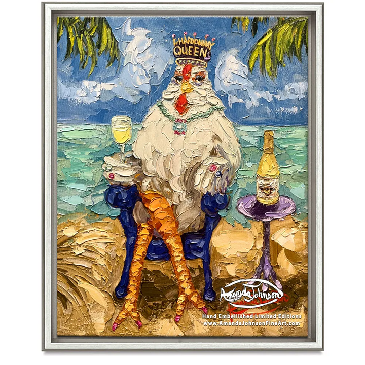 The Royal Chardonnay Queen – LE Embellished Canvas Giclee