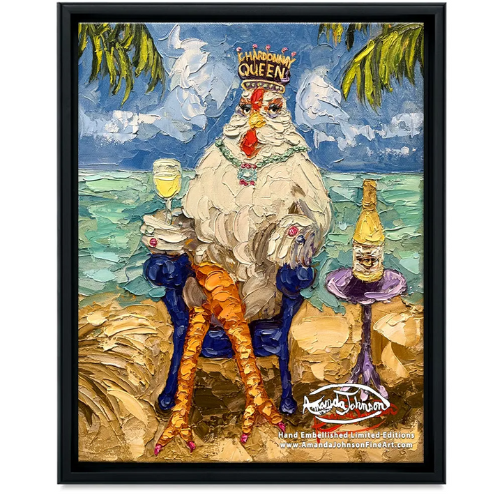 The Royal Chardonnay Queen – LE Embellished Canvas Giclee