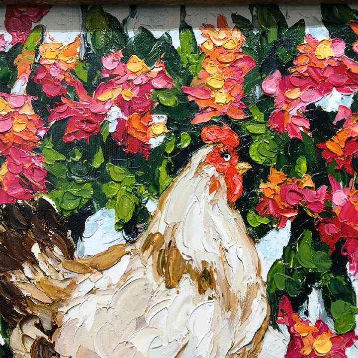Rooster Couple – Lobster Trap Frame – LE