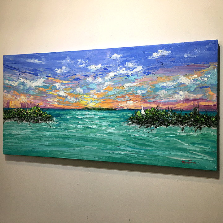 Solitude At Sunset – LE Embellished Giclee On Canvas