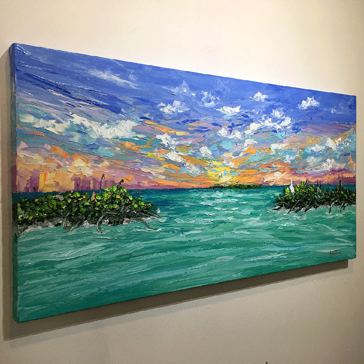 Solitude At Sunset – LE Embellished Giclee On Canvas