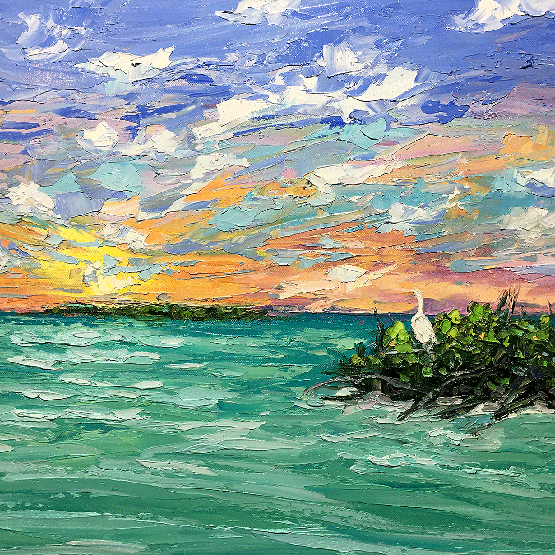 Solitude At Sunset – LE Embellished Giclee On Canvas