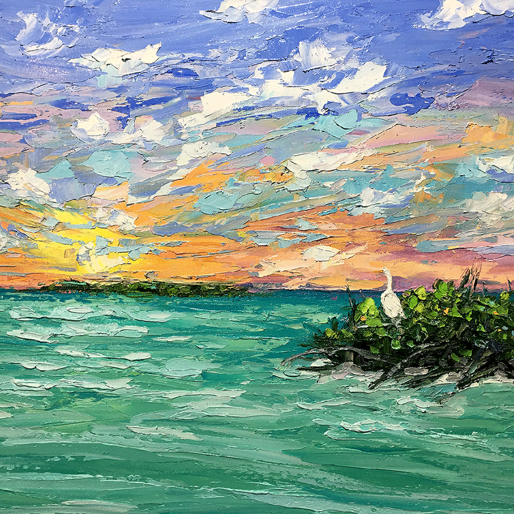 Solitude At Sunset – LE Embellished Giclee On Canvas