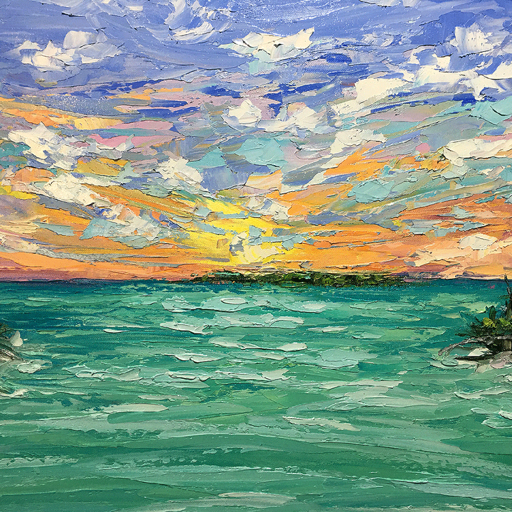 Solitude At Sunset – LE Embellished Giclee On Canvas