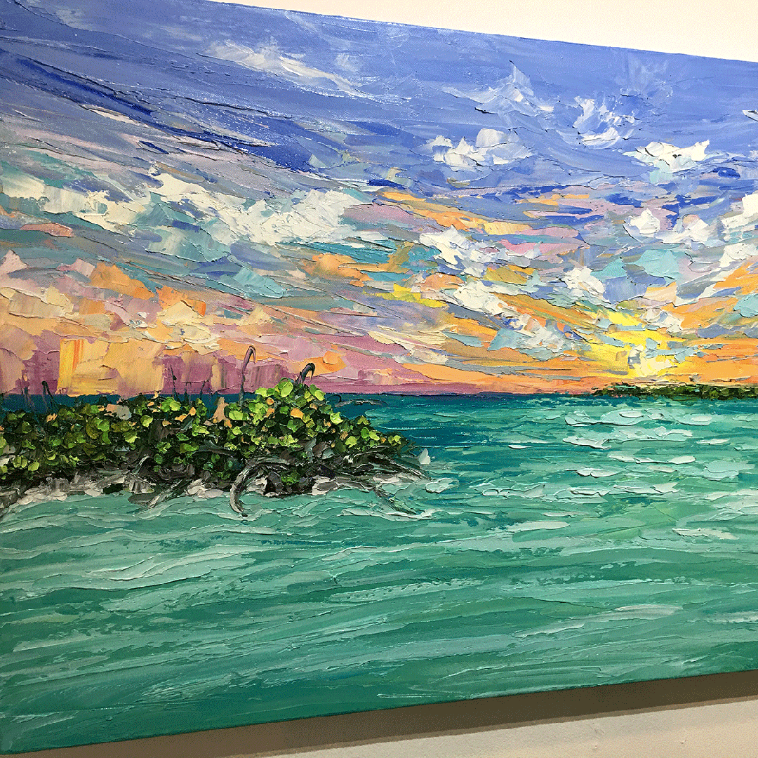 Solitude At Sunset – LE Embellished Giclee On Canvas