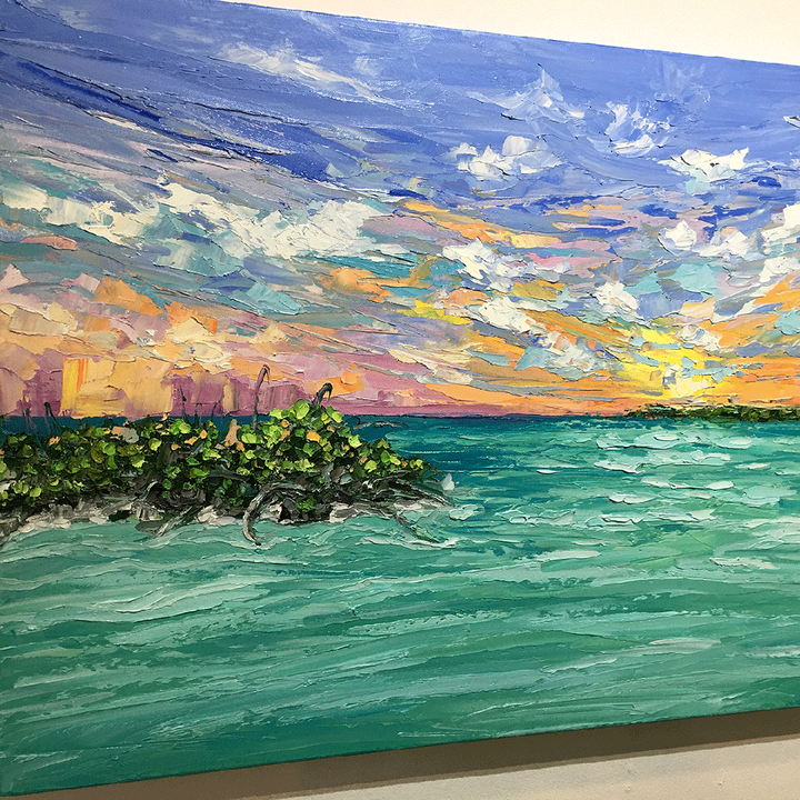 Solitude At Sunset – LE Embellished Giclee On Canvas
