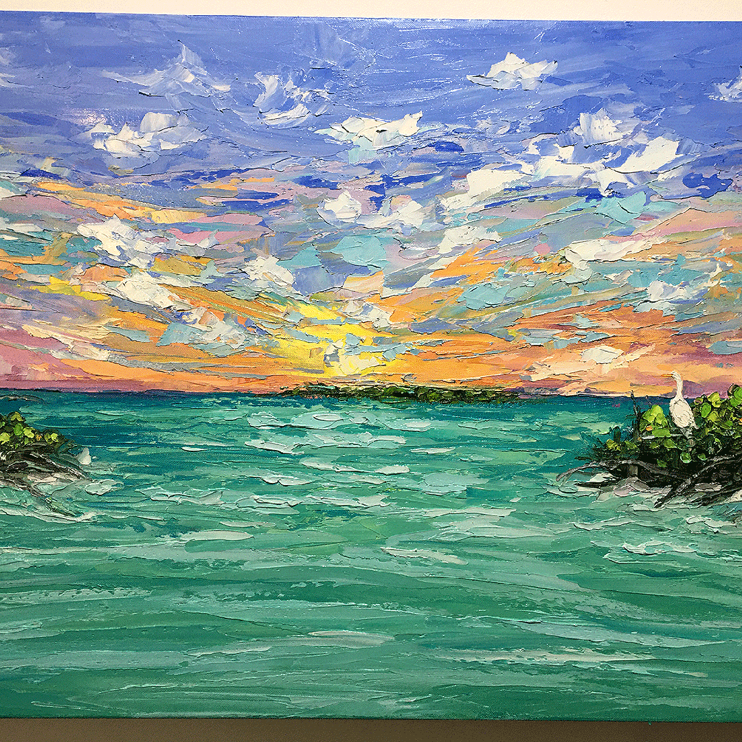 Solitude At Sunset – LE Embellished Giclee On Canvas