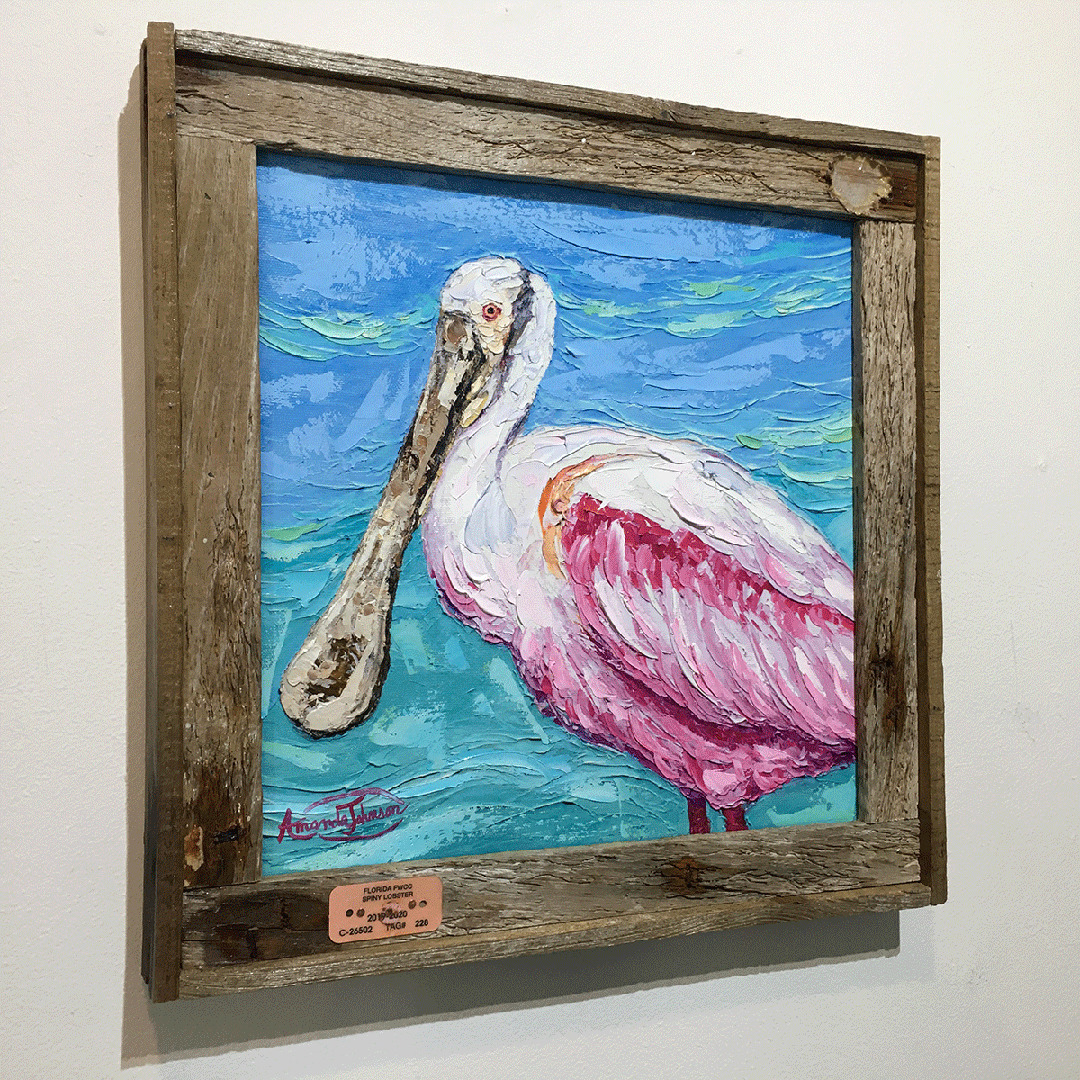 Roseate Spoonbill – Lobster Trap Frame – LE