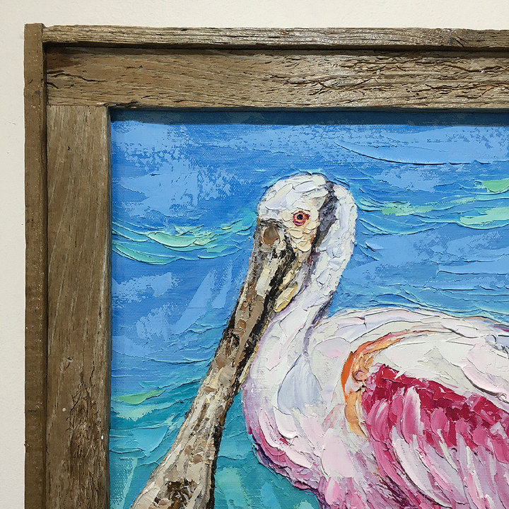 Roseate Spoonbill – Lobster Trap Frame – LE
