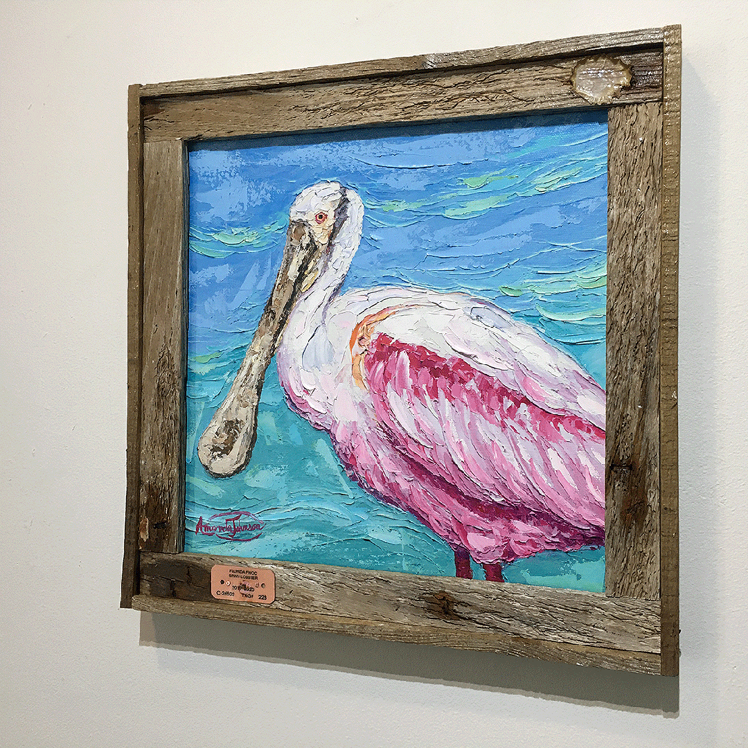 Roseate Spoonbill – Lobster Trap Frame – LE