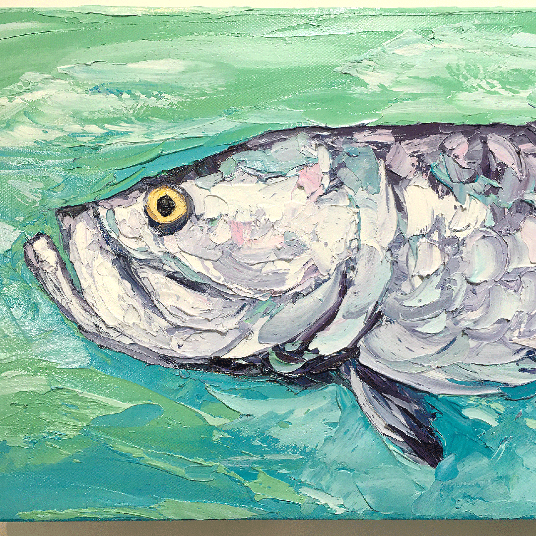 Tarpon In Turquoise – LE Giclee On Canvas