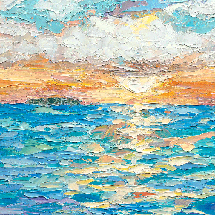 Sunset In Pastels – LE Embellished Giclee On Canvas