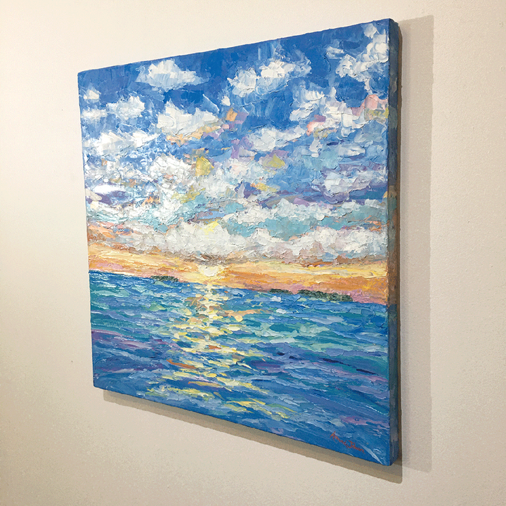 Sunset In Pastels – LE Embellished Giclee On Canvas