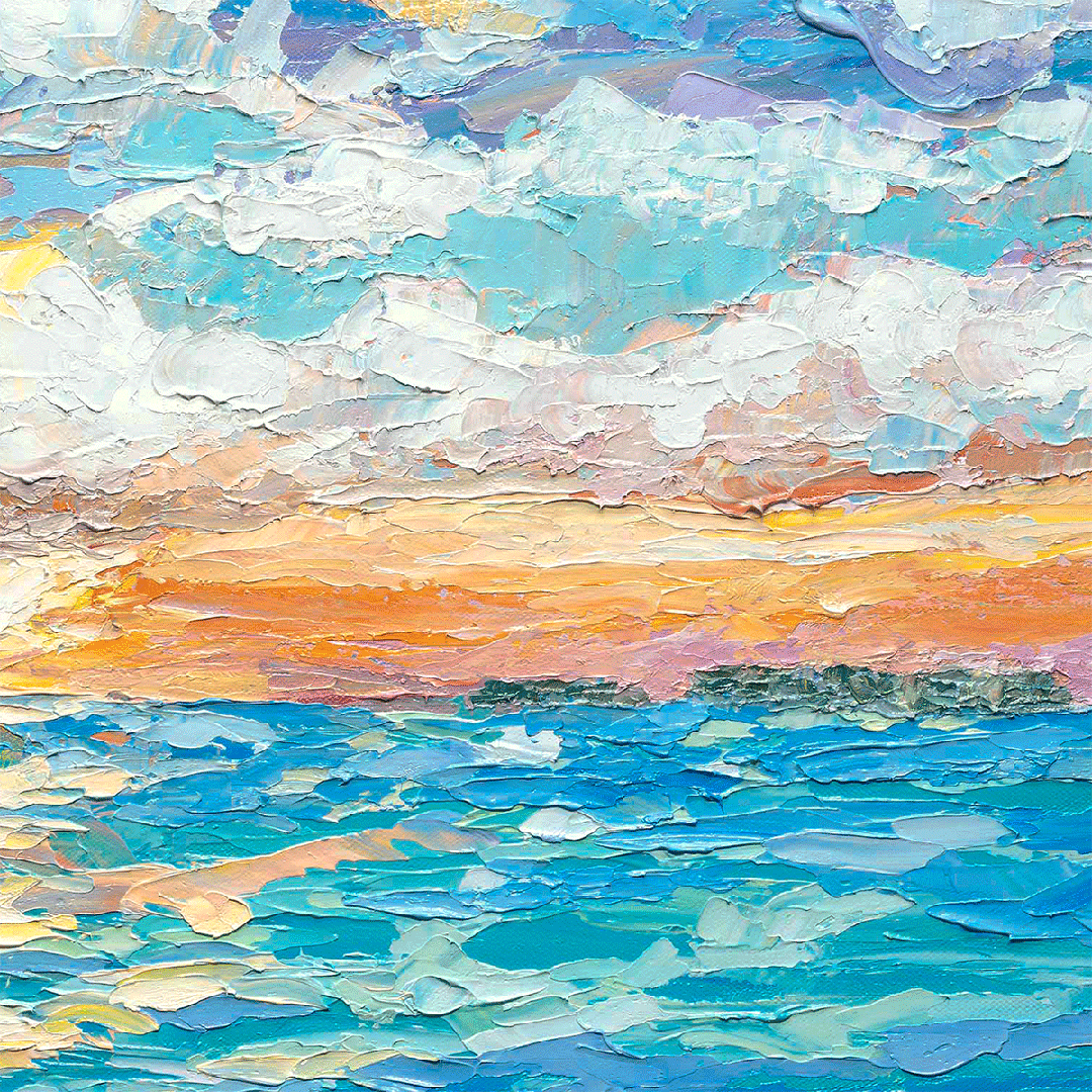 Sunset In Pastels – LE Embellished Giclee On Canvas