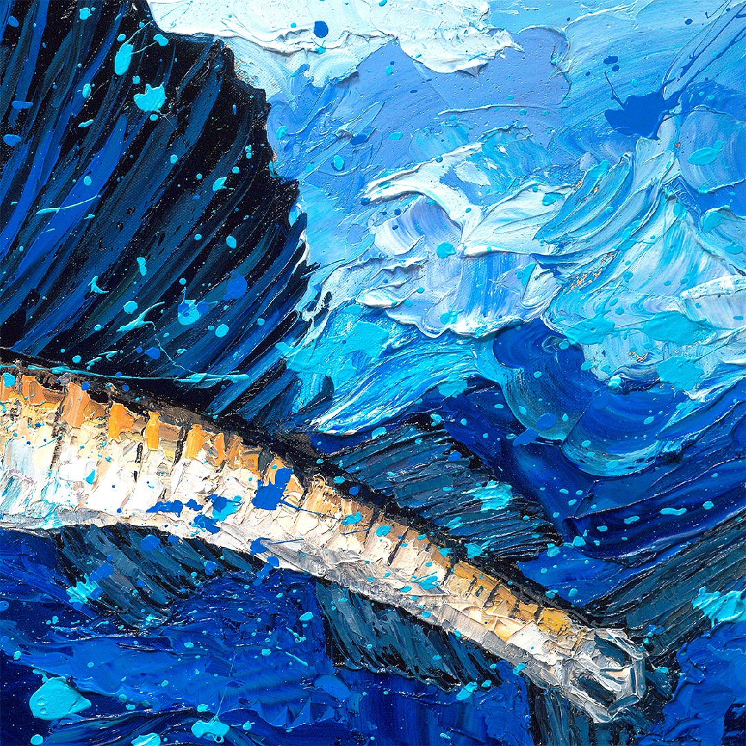 Hungry Sailfish – LE Embellished Giclee On Canvas