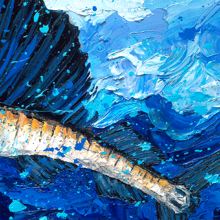 Hungry Sailfish – LE Embellished Giclee On Canvas