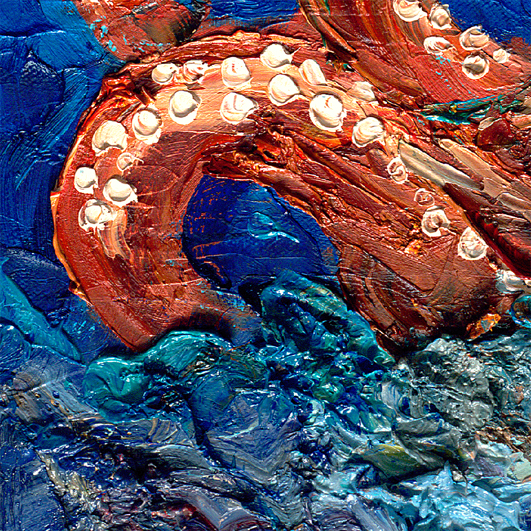 Octopus 2 – LE Embellished Giclee On Canvas
