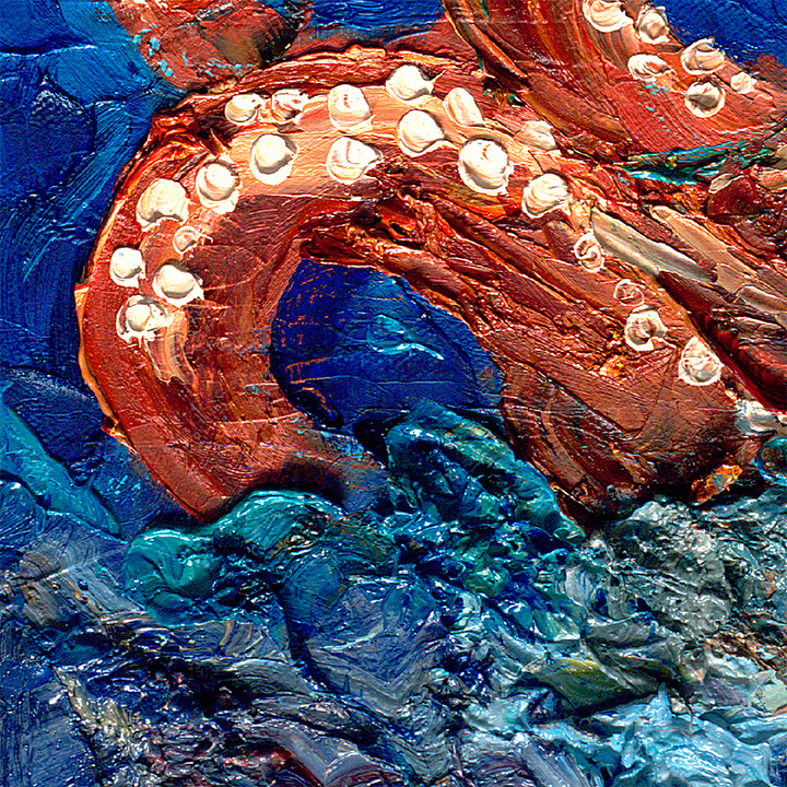 Octopus 2 – LE Embellished Giclee On Canvas