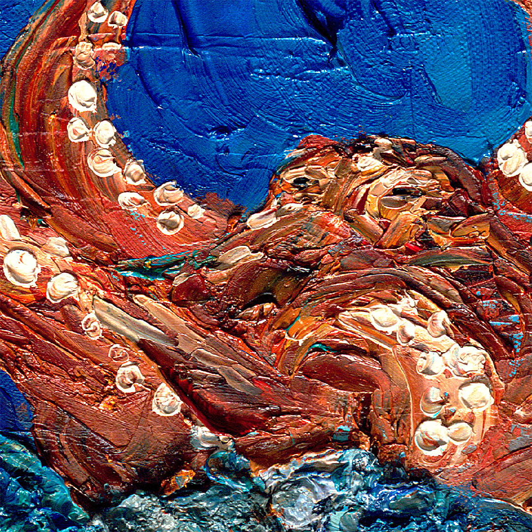 Octopus 2 – LE Embellished Giclee On Canvas