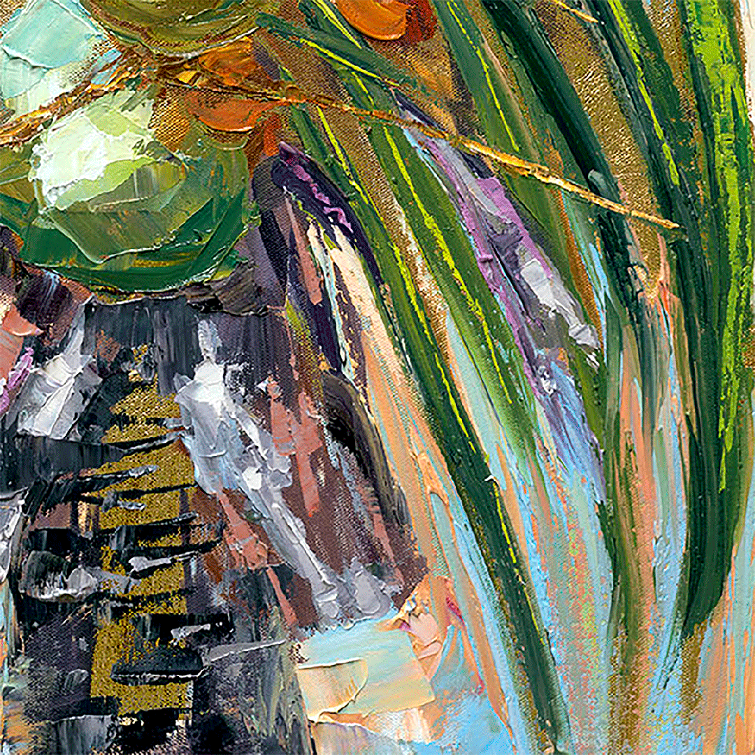 Gold Leaf Coconuts 1 – LE Giclee On Canvas