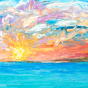 Sunset Penache – LE Embellished Giclee On Canvas