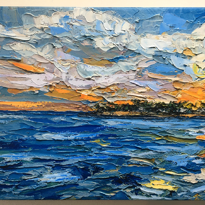 Sunset Over Sunset Key – LE Embellished Giclee On Canvas