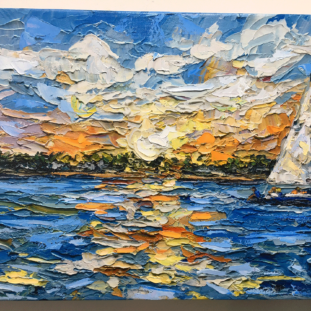 Sunset Over Sunset Key – LE Embellished Giclee On Canvas