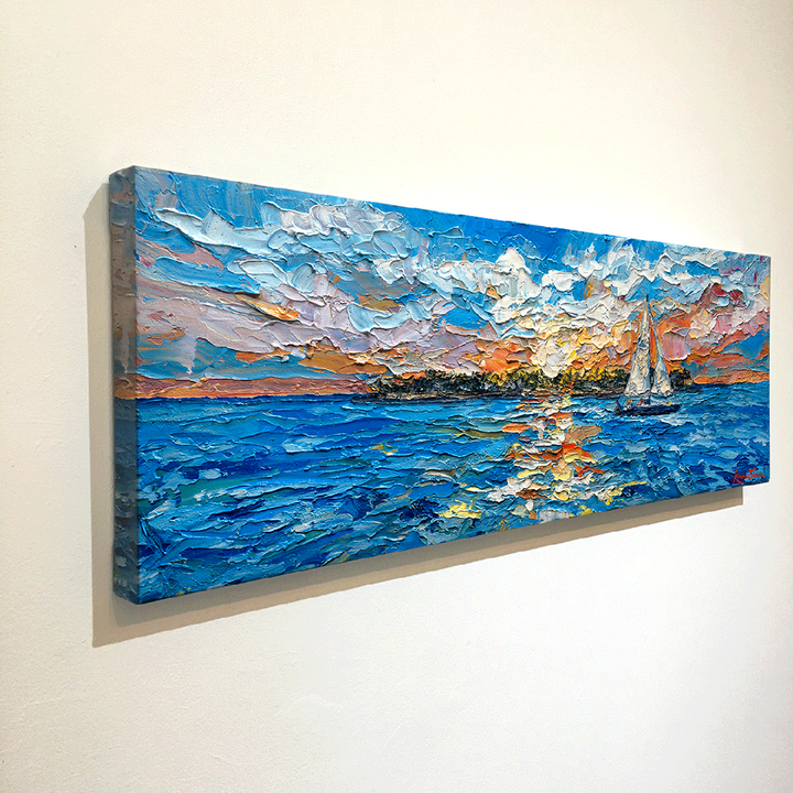 Sunset Over Sunset Key – LE Embellished Giclee On Canvas