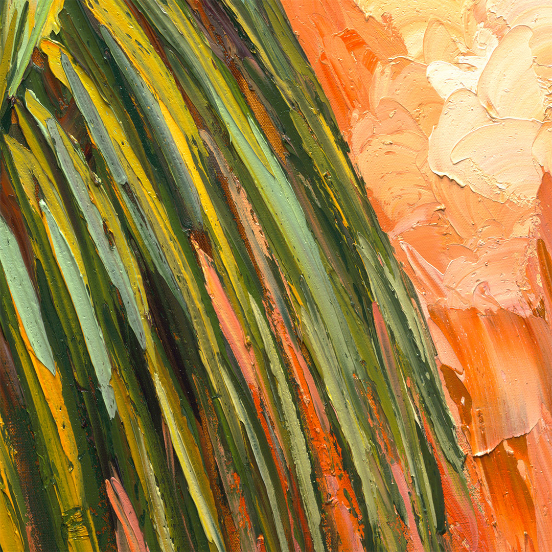 Evening Light Coconuts 2 – LE Embellished Giclee On Canvas