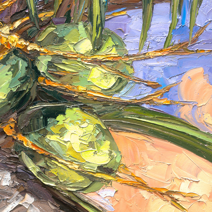 Evening Light Coconuts 2 – LE Embellished Giclee On Canvas