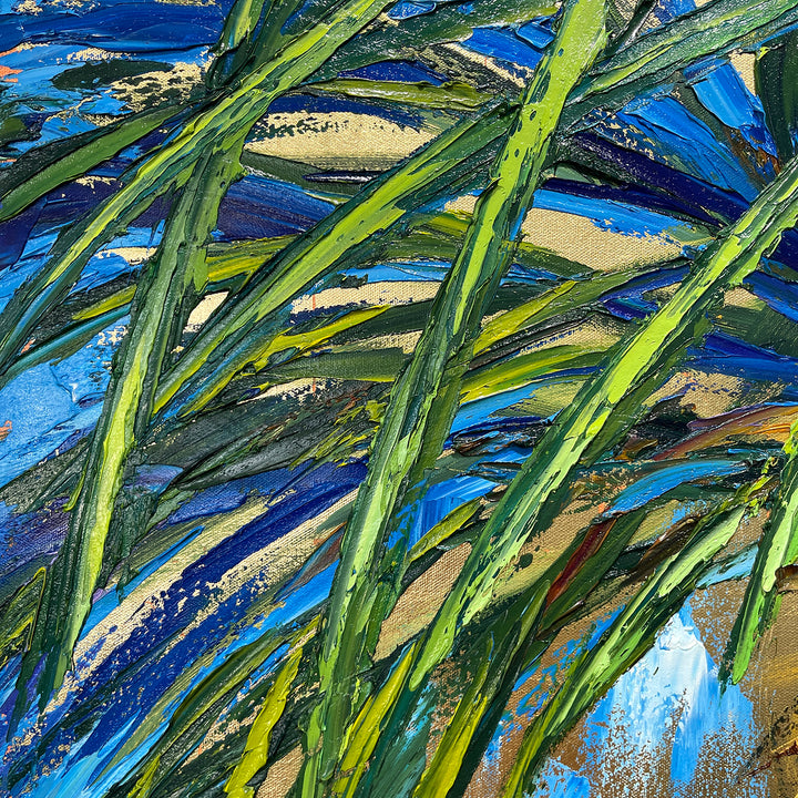 Gold Leaf Coconuts 16– Original Oil And Gold Leaf On Canvas