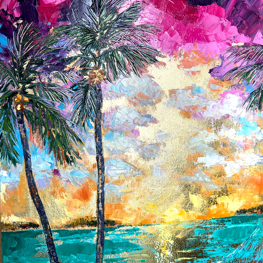 Hammock Time – Original Oil and Gold Leaf On Canvas