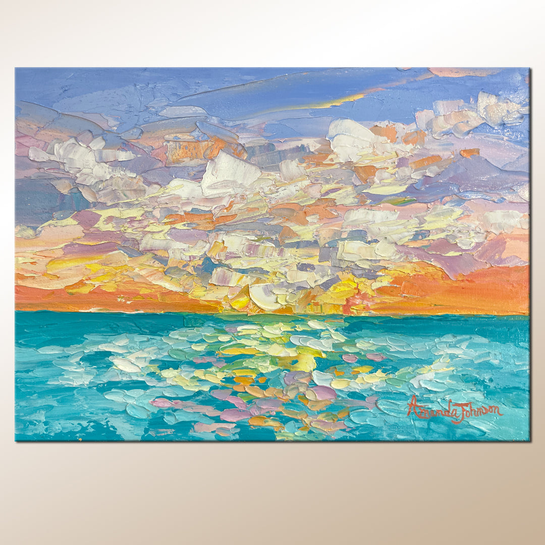 Keys Sunset #15 – Original Oil On Canvas