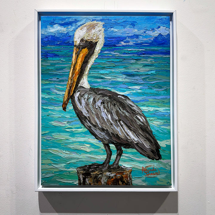 Sea Basin Pelican – LE Giclee On Canvas