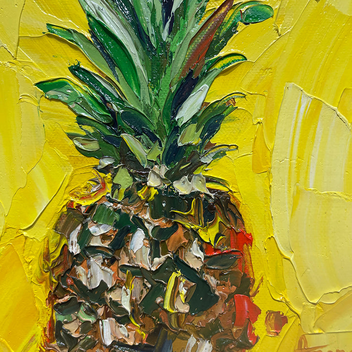 Pineapple #6 – LE Embelished Giclee On Canvas