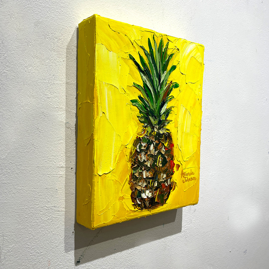 Pineapple #6 – LE Embelished Giclee On Canvas